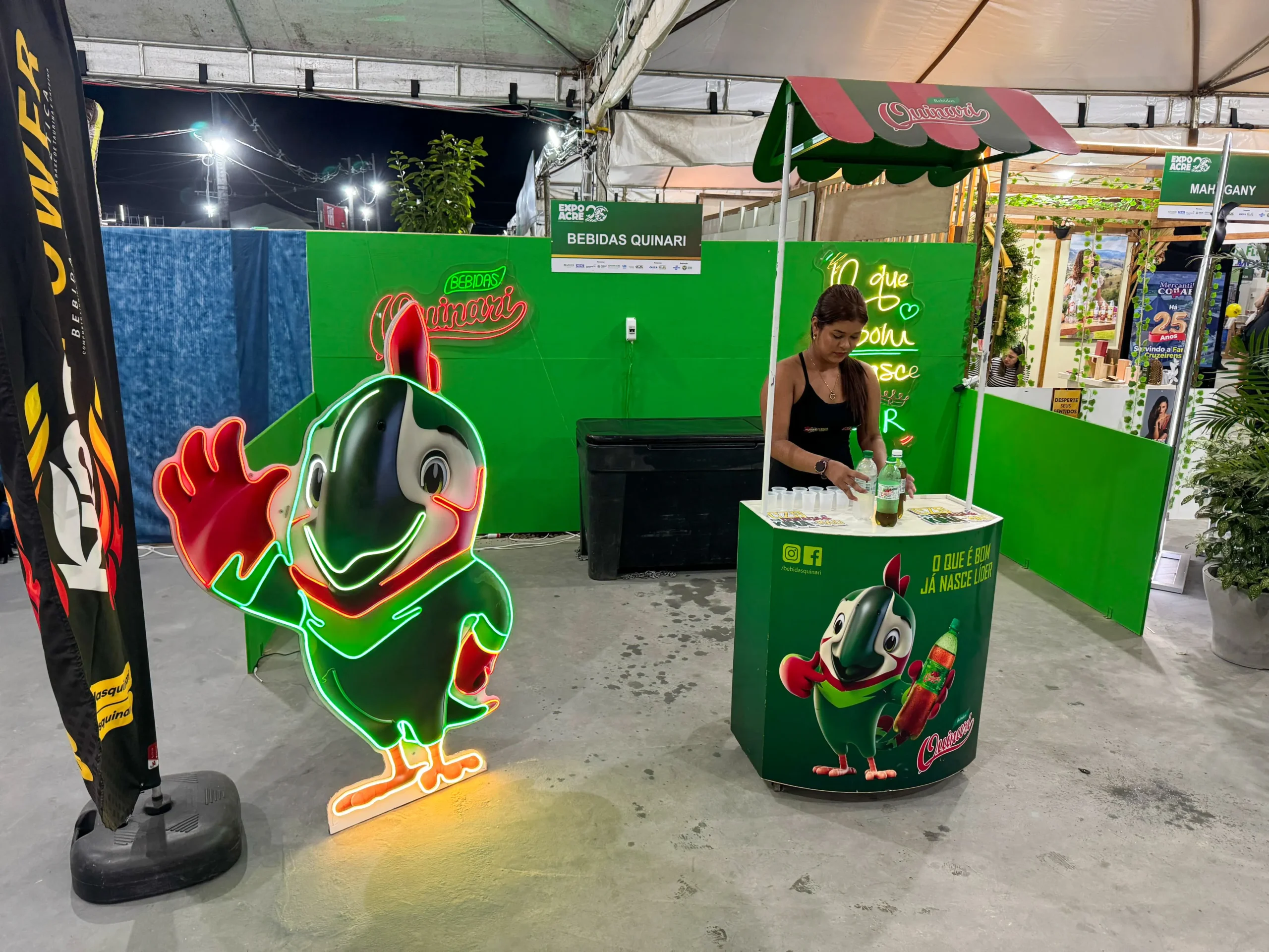 Bebidas Quinari marca presença na 20ª ExpoAcre Juruá com degustação dos produtos zero açúcar